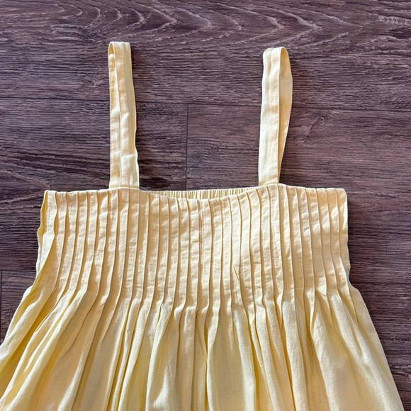 Banana Republic Linen-Blend Midi Dress Women's Size XS Yellow Maize NWT - Picture 5 of 12